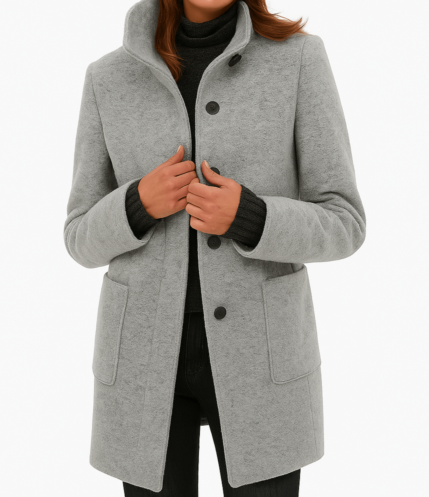 Płaszcz Elira z wełnianym wykończeniem | Klasyka w kolorze - Ferloza